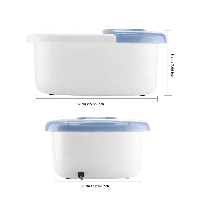 Factory Supplier Heat Bubble Vibration Foot Spa Bath Massager with Removable Massage Rollers