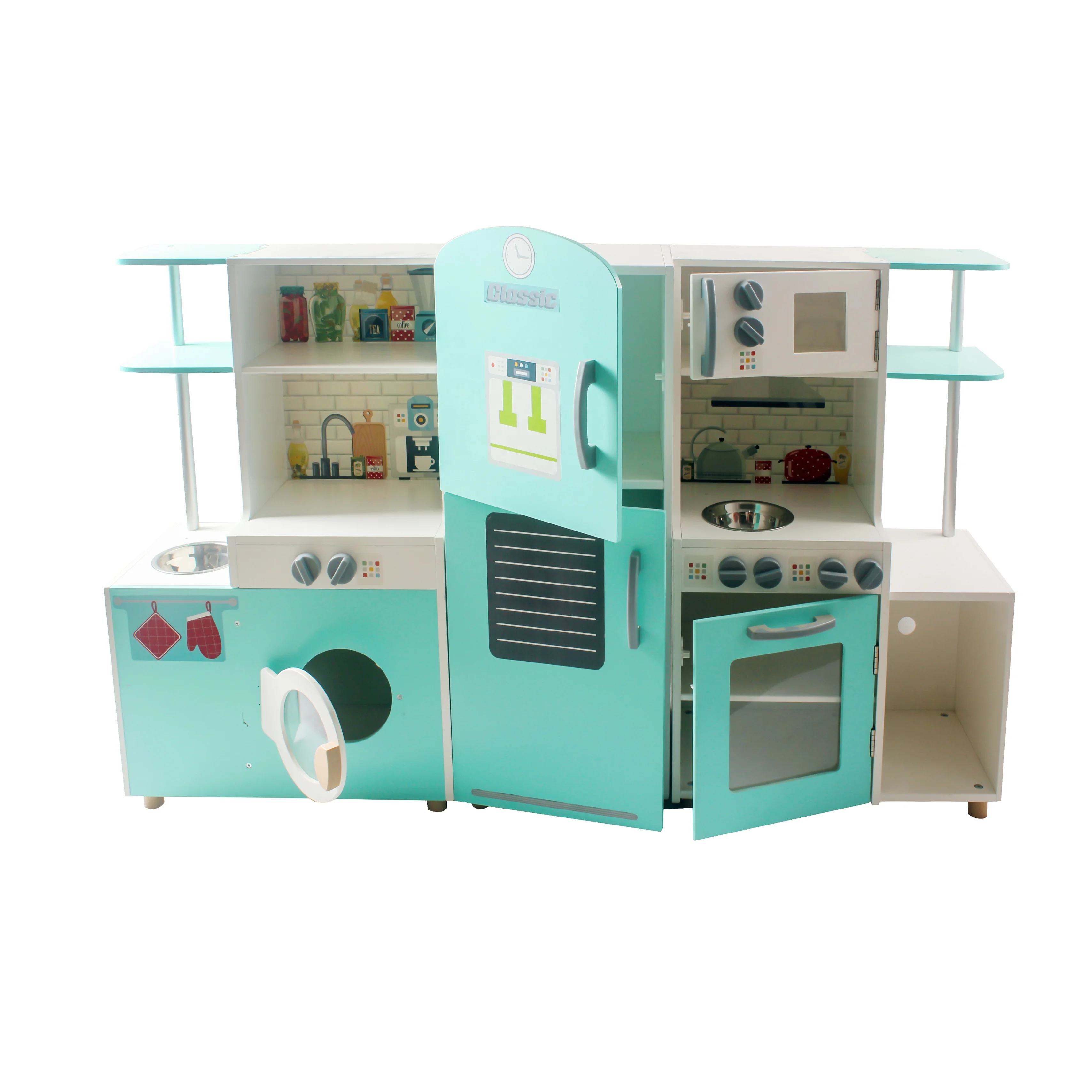 Новинка 2021, съемный многофункциональный большой кулинарный набор для ролевых игр, детский кухонный набор, игрушки