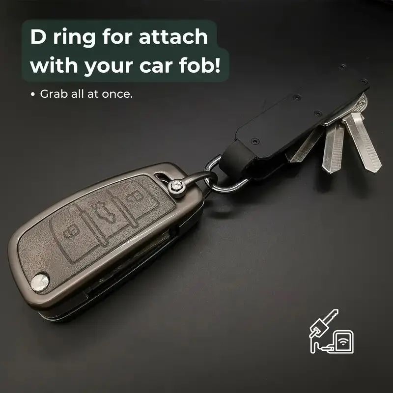 Slim Minimalist Metal Key Organizer Holder Keeps Your Keys Become Silent And Avoid Scratches