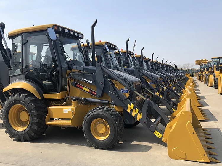 China Small Farm Tractor 8 Ton Mini Tractor with Front End Loader Bucket and Backhoe XC870K Mower for Tractor for Sale