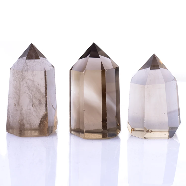 Hot sale high quality natural crystal smokey quartz tower points