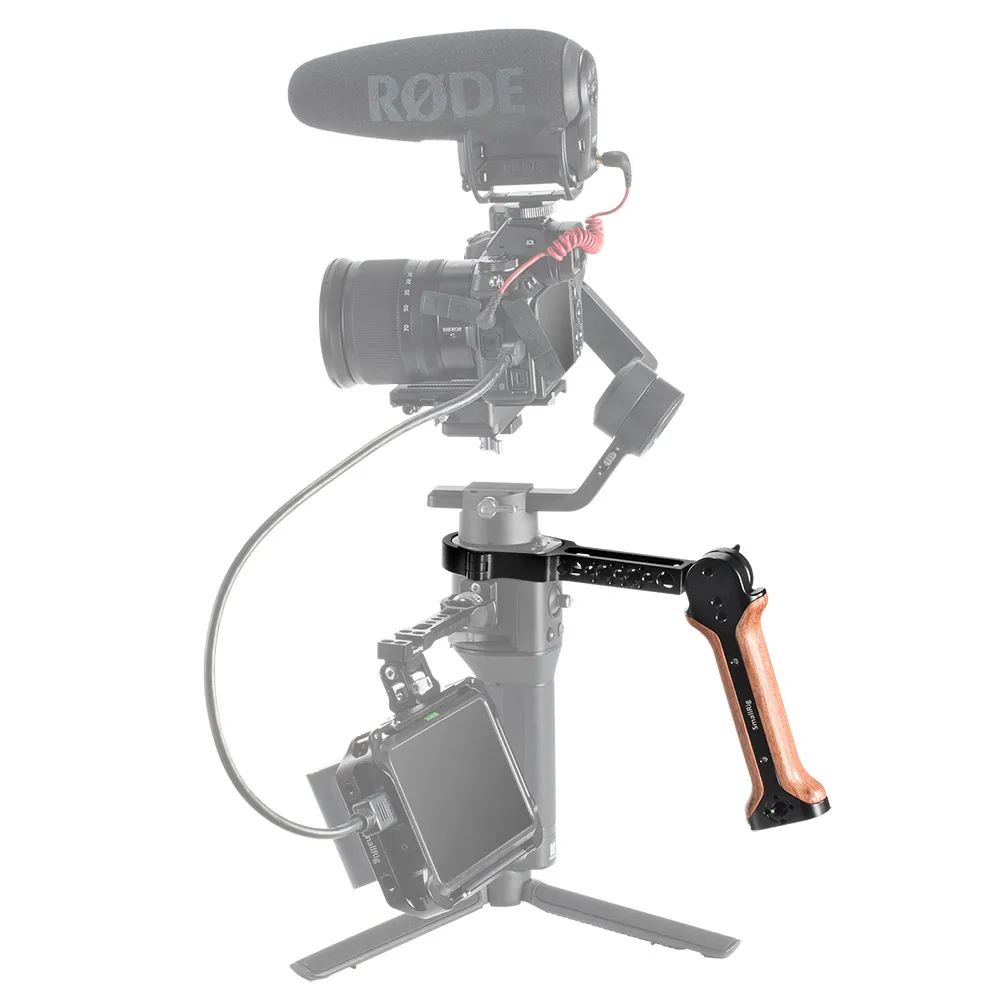 
SmallRig Ronin SC Handgrip for DJI Ronin-SC Gimbal Stabilizer Adjustable Wooden Handle With Cold Shoe+Arri Locating Hole-2413 