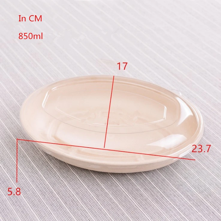 
disposable biodegradable round plate with lid 