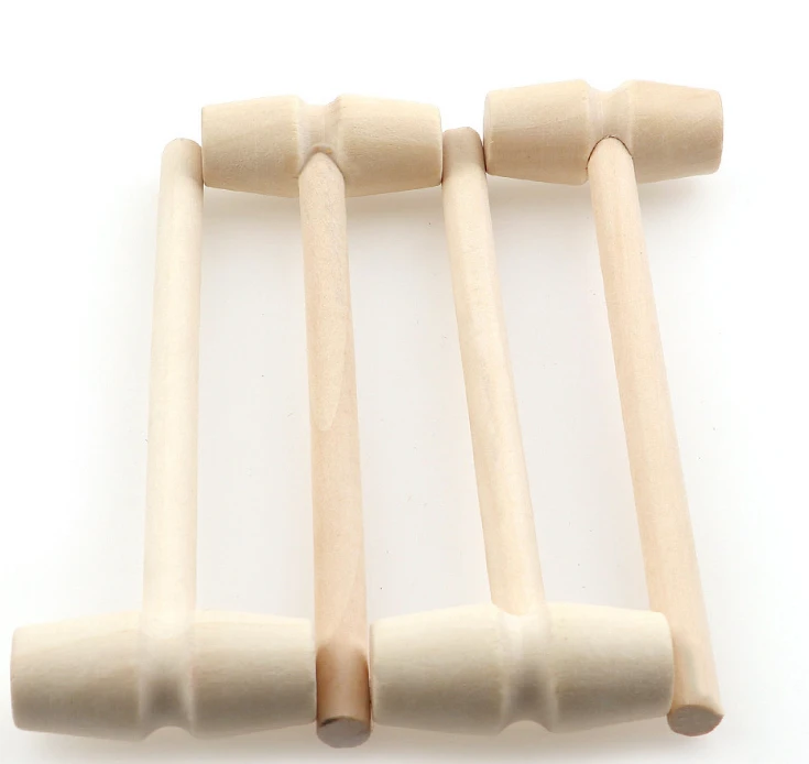 
High sales natural material kids wooden mallet for leather craft 