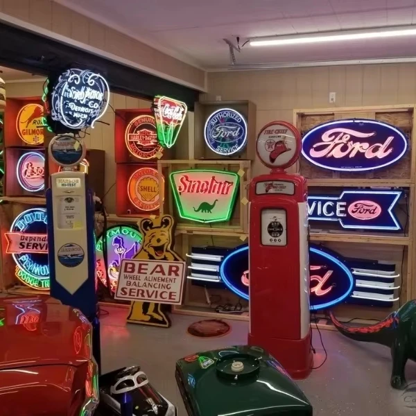 Custom Old Fashion Vintage Car Real Glass Neon Tradition Hand-Bent Glass Tubes Sign For Shop