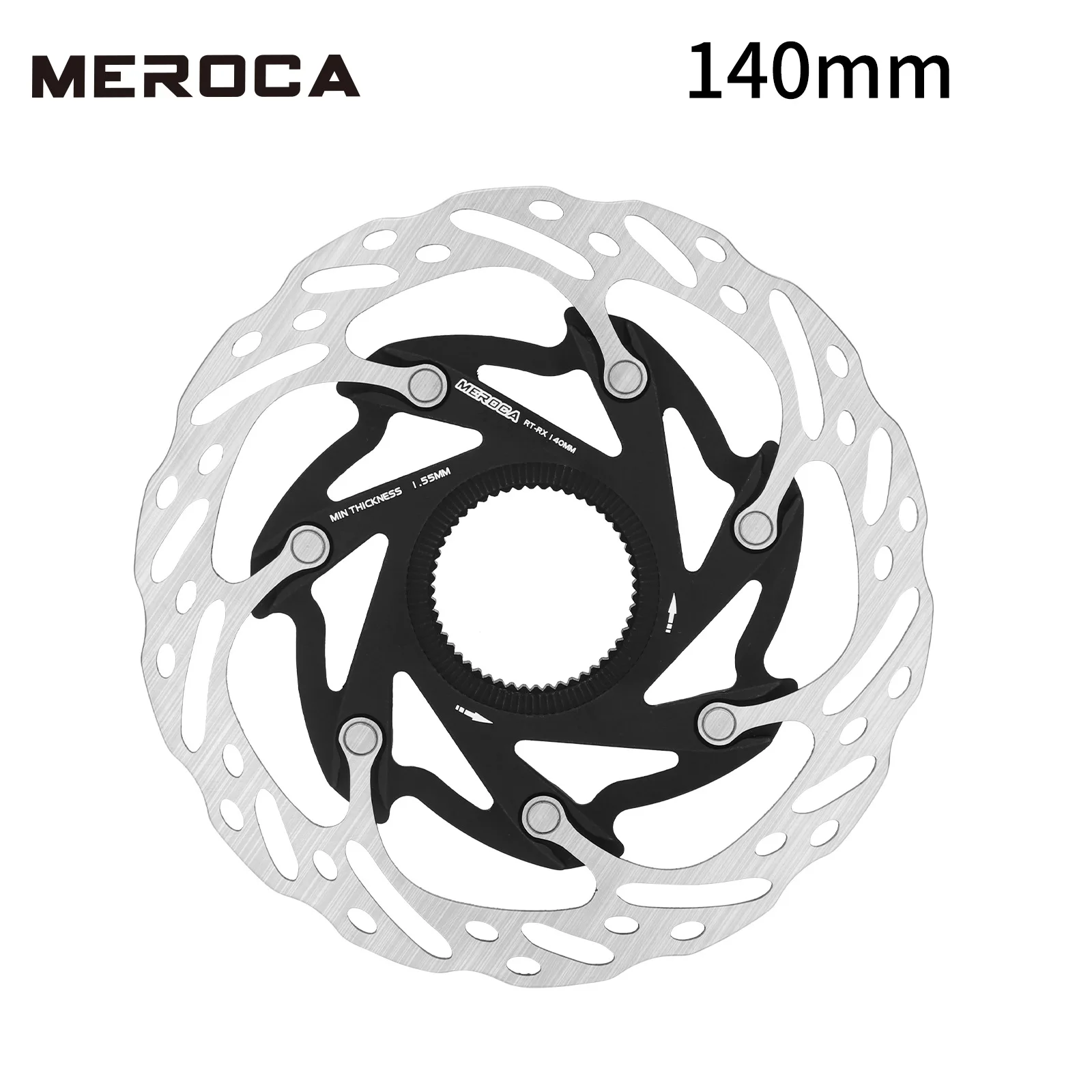 MEROCA RT-RX Mountain Bike 140/160mm Central Locking Rotor EIEIO High-carbon Steel Hydraulic Disc Brake Rotors Bicycle Parts