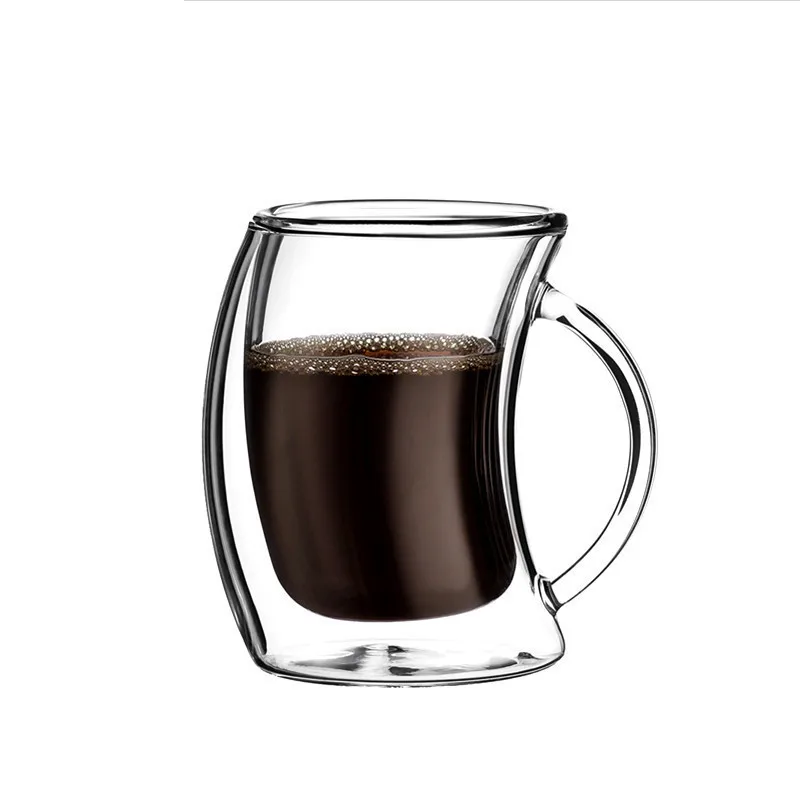 Best selling Heat resistant double wall glass cup coffee Wholesale