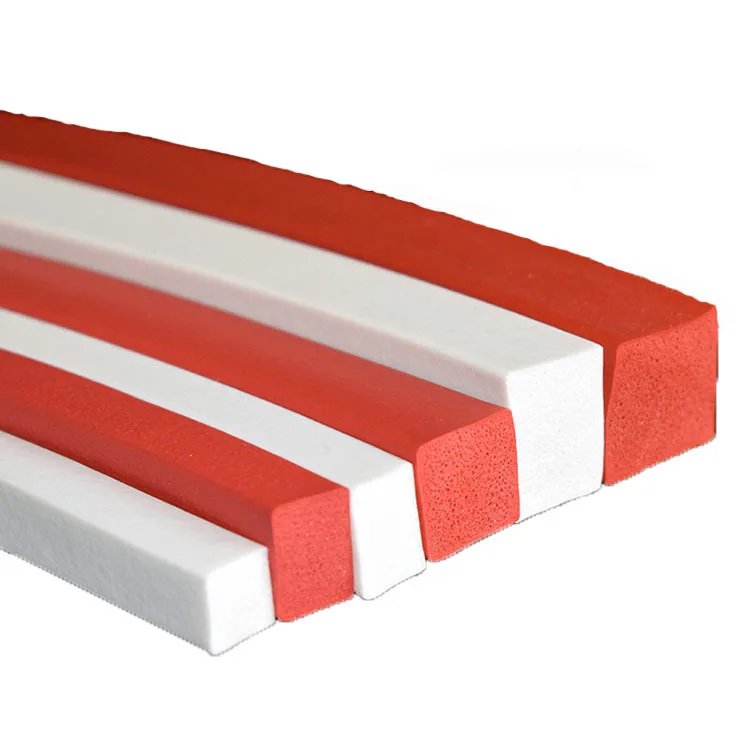 Extrusion square silicone sponge rubber seal strip