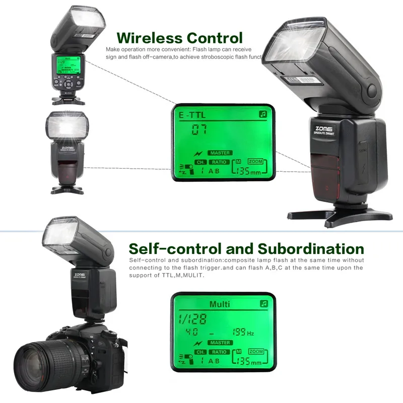 Camera Flash Fill in  Light Zomei ZM580T ttl Automatic Speedlite