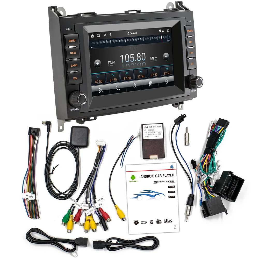 Wireless Carplay 2 Din Android 13 Car Radio For Mercedes Sprinter Benz B200 Vito W639 Viano B Class W169 W245 W209 Multimedia 4G