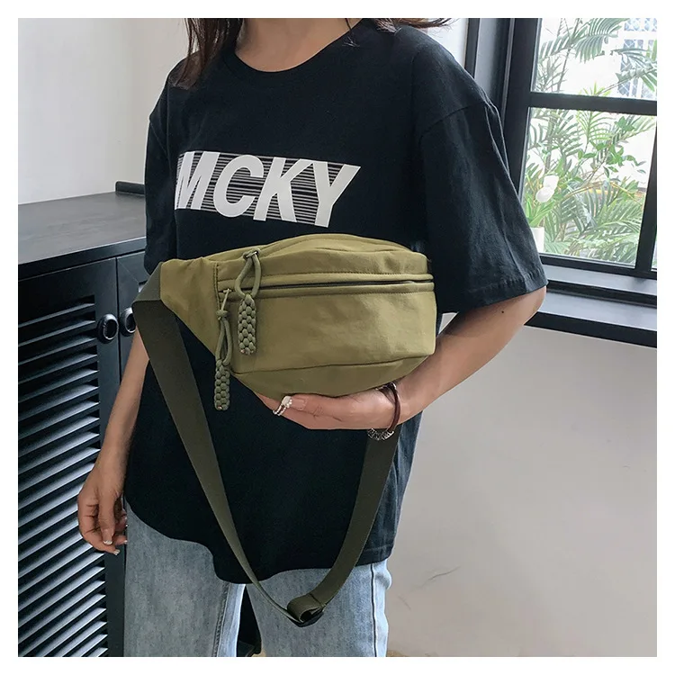 Unisex Waist Bags Waterproof Fanny Pack Nylon Mini Crossbody Bag Shoulder Mens Canvas Messenger Bag