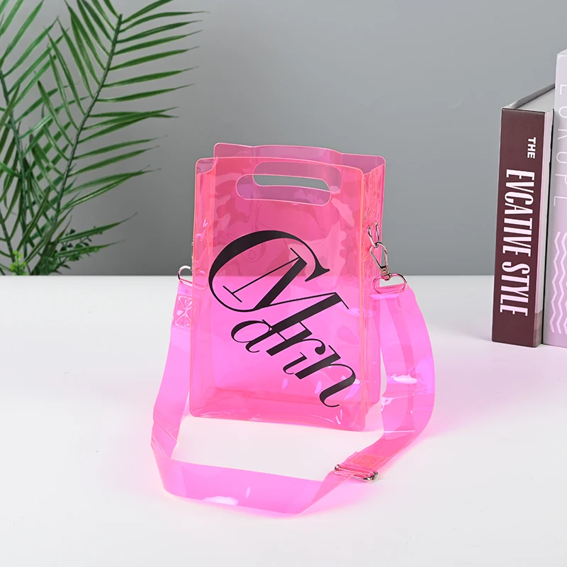 New Designer Mini Purse Custom Kids Tote Handbags Ladies Casual Novelty Small Plastic Hand Shopping Bag die cut handle carrier