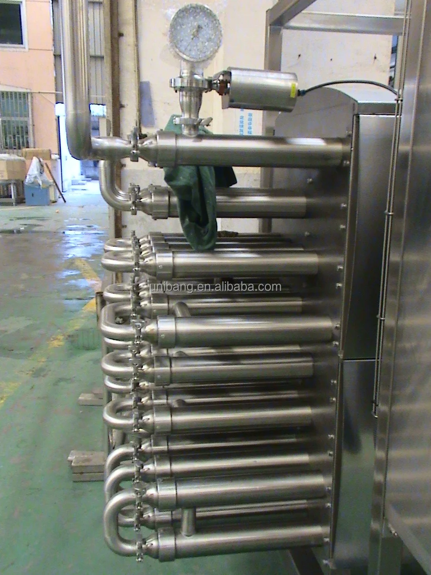 Tubular Pasteurizer 1000L Milk Production Line Milk Processing Plant 2000L UHT sterilizer beverage Pasteurisation for Cider