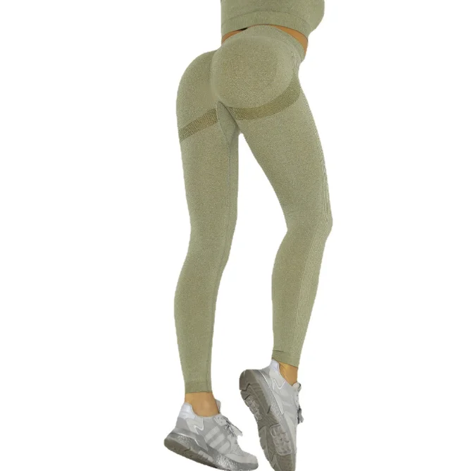 Europe and the United States seamless yoga clothes buttocks moisture wicking yoga pants sports fitness pants sexy buttocks leggi