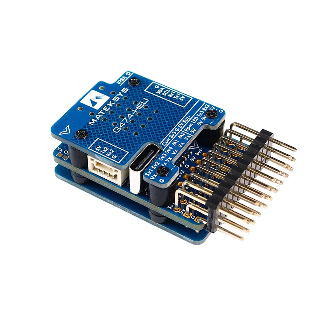 MATEKSYS G474-HELI RC Helicopter Flybarless Controller 2-6S LIPO Battery Unisex Metal Body STM32G474/ICM42688P/SPL06L/2x BEC