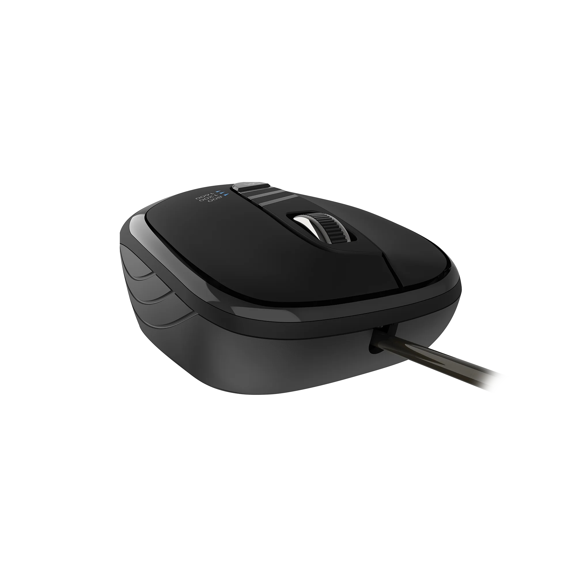 AIKUN Wired 3D Optical Mouse LT22 with DPI Switch 800/1200/1600,USB Cable,Rubber Wheel,Plug and Play