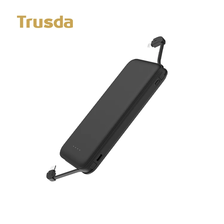 15W magnetic wirless powerbank built-in cable slim portable electronics mi wireless power bank 10000mah fast charging