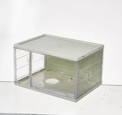 Acrylic clear giant shoe case sneaker storage box transparent stackable nike shoe boxes drop front black shoe boxes
