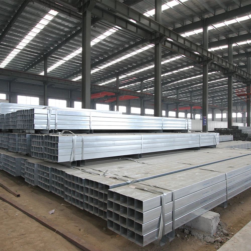 4 inch Galvanized Square Steel Tube Gi rectangular Hollow Section thin wall zinc square pipe for building