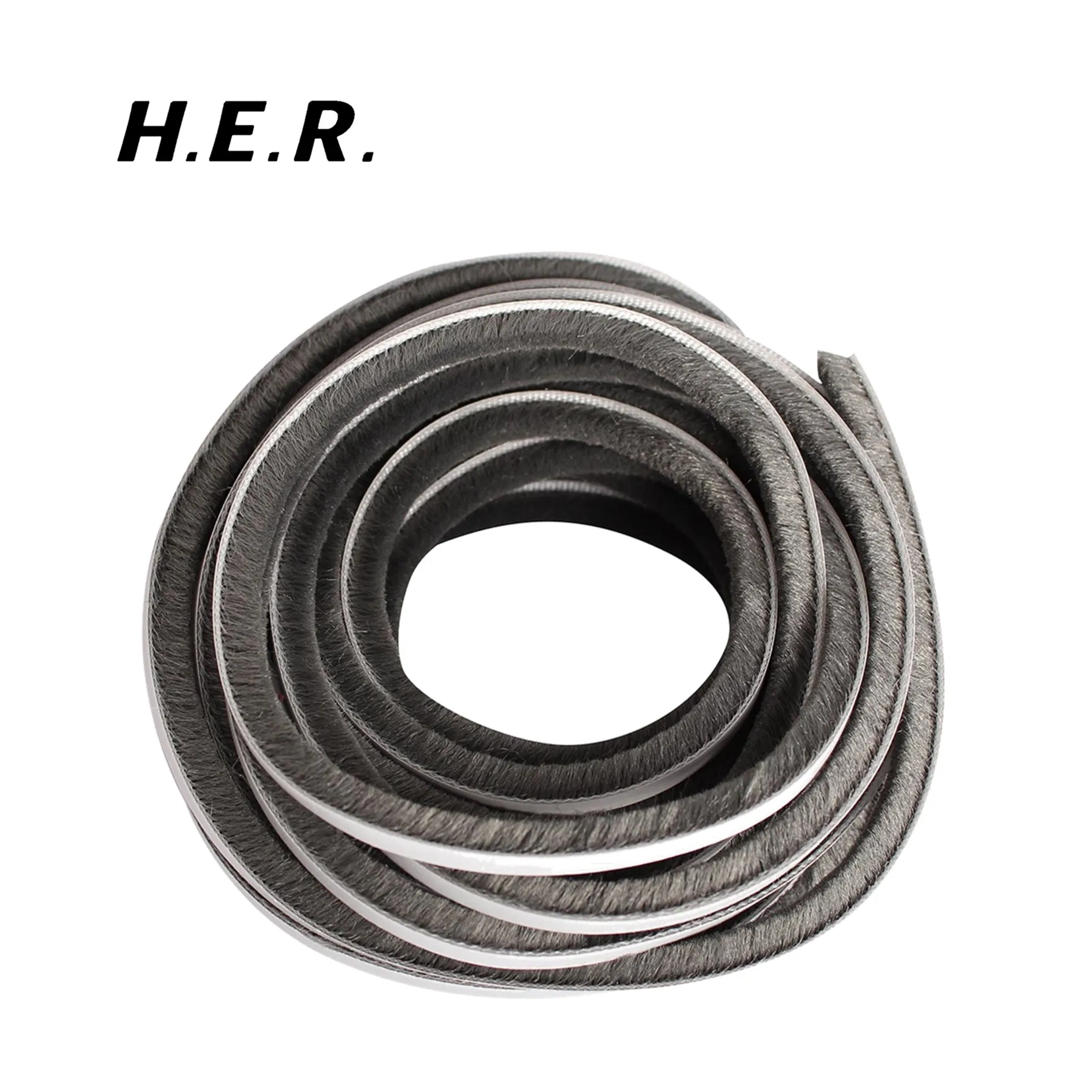 Self-adhesive Anti Dust Wool Pile Brush Seal Weatherstrip Brush Windproof Dustproof Door Window Seal Strip Brush