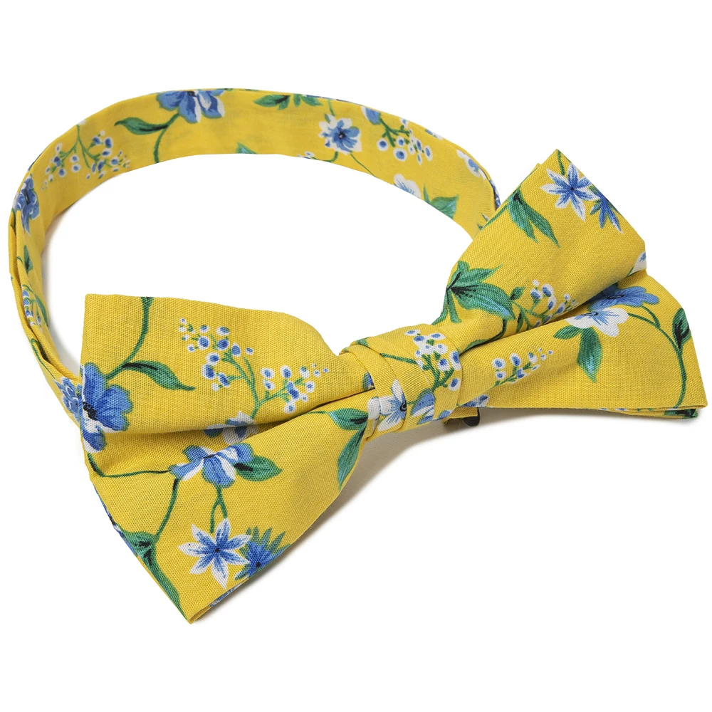 Organic Cotton Print Wholesale Skinny  Necktie Cotton Mens tie Handmade Classic Floral  Slim necktie