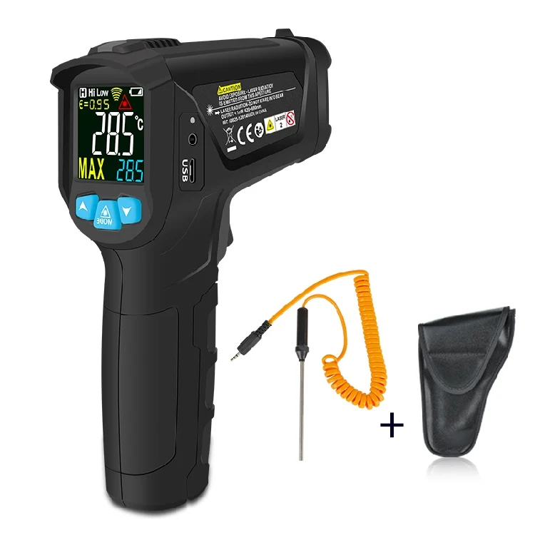 digital non contact 500 USB cable the safety of food infrared temperature checking industrial gun thermometer for industry