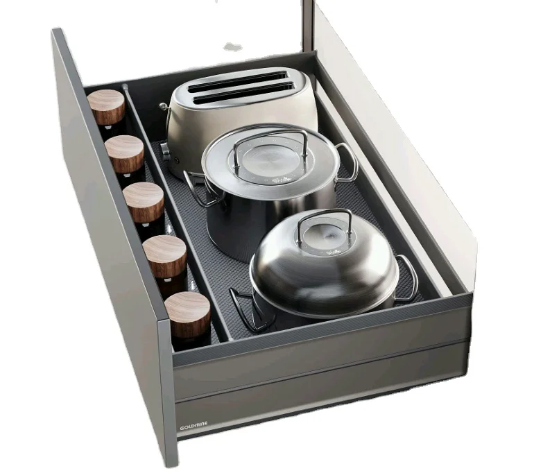 Goldmine Pull Out Drawer Multi-functional Cabinet Sliding Drawer Pull Out Kitchen Wire drawer Type Dish Baskets