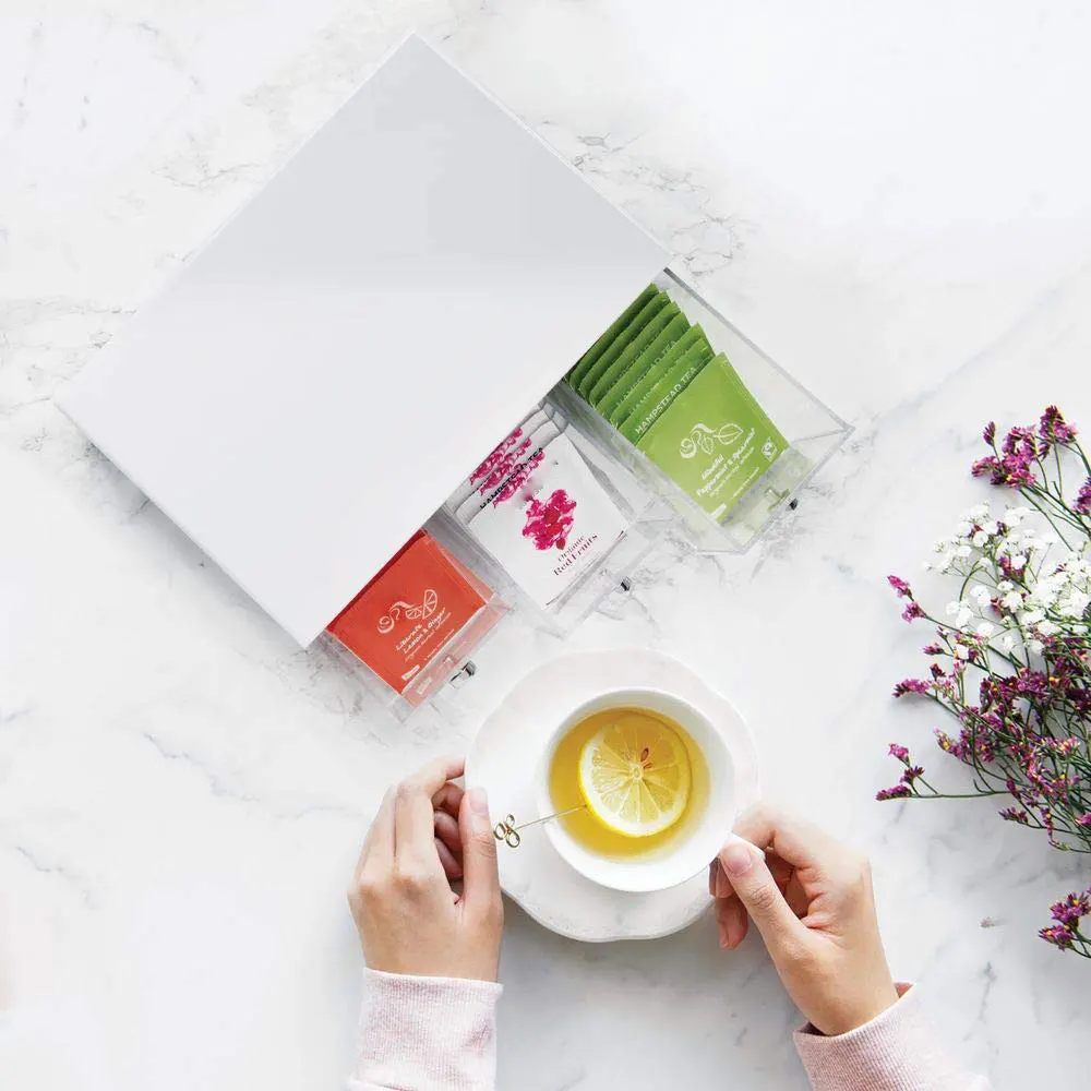 custom white mini acrylic plastic makeup jewelry storage drawer organizer wholesale