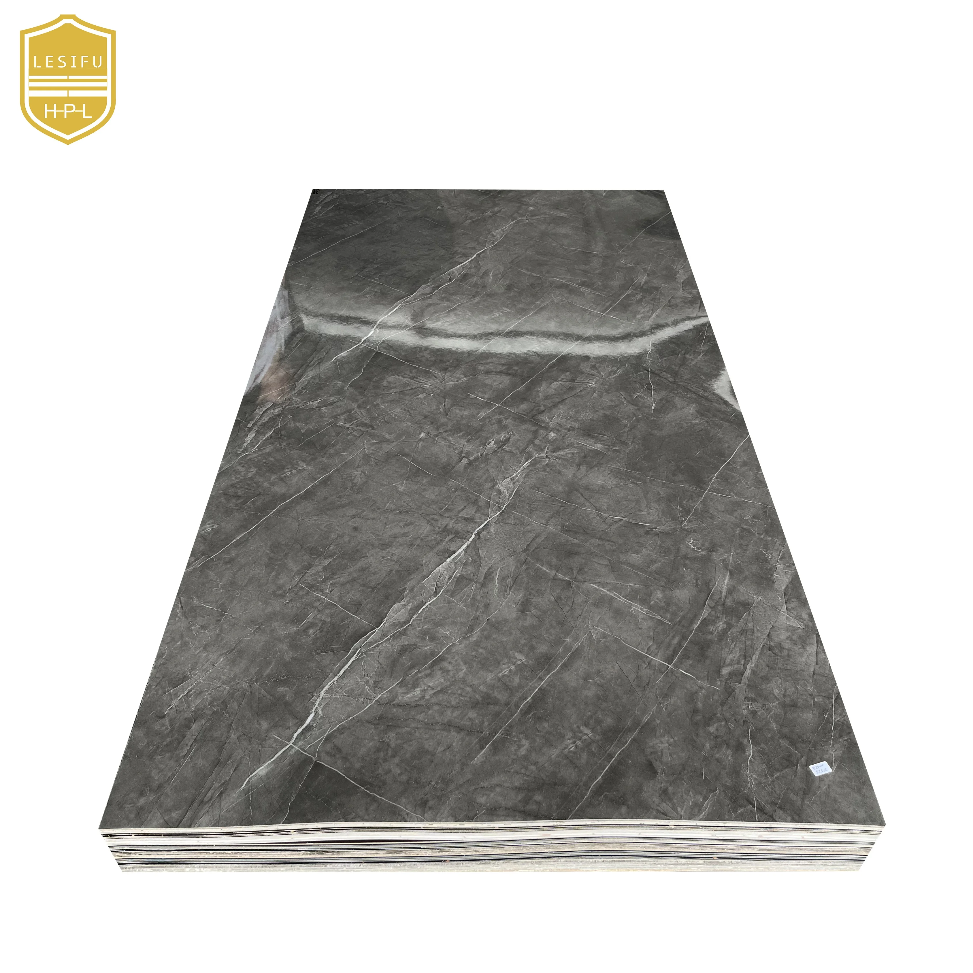 High Glossy Marble Design 2mm HPL Compact Laminate Board High Pressure Laminate Wall Cladding Phonelic Resin