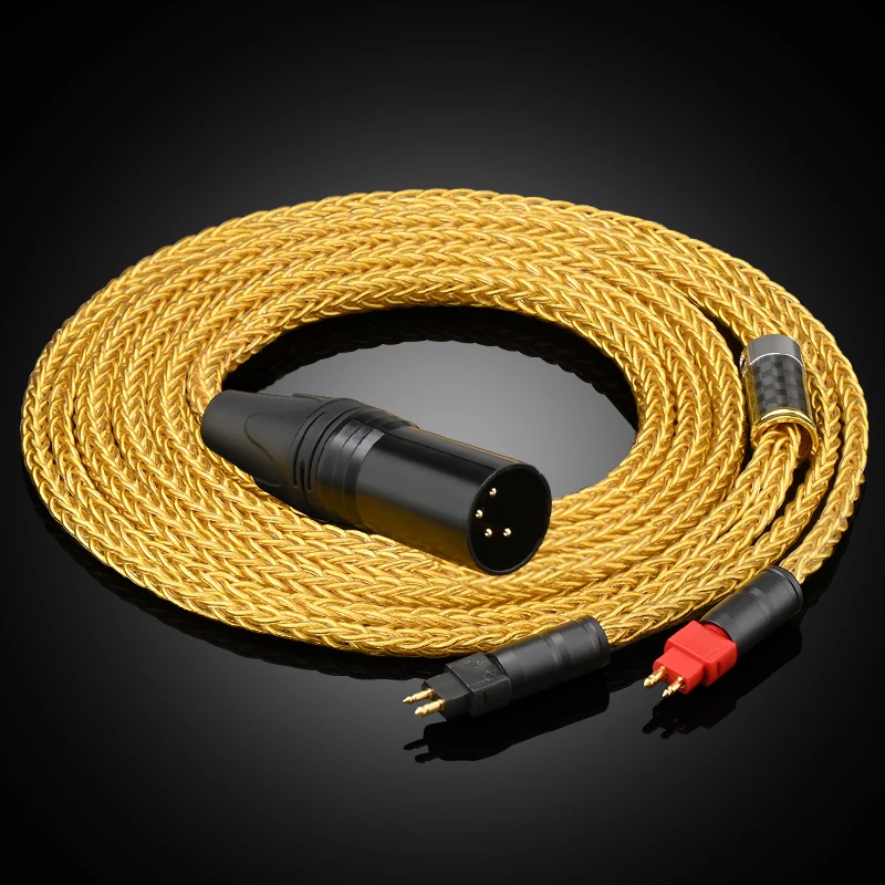 ATAUDIO HIFI  Balanced OCC Gold Plated Earphone Cable For Sennheiser HD580 HD600 HD650 HDxxx HD660S HD58x HD6xx
