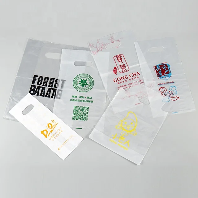 
Custom Disposable transparent plastic bag portable beverage bag clear bubble tea plastic bag 