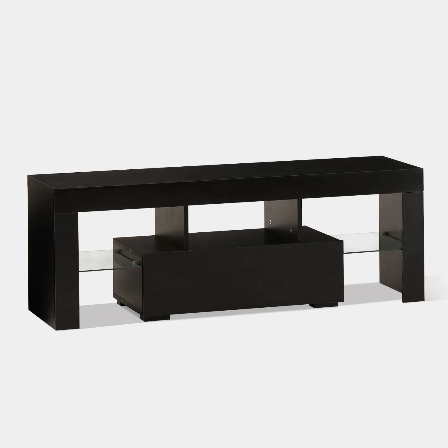 Modern Black Smart Automatic Electric Lcd Led Light High Gloss MDF Tv Stand Electric Led Light Lighting Tv Cabinet Living Room