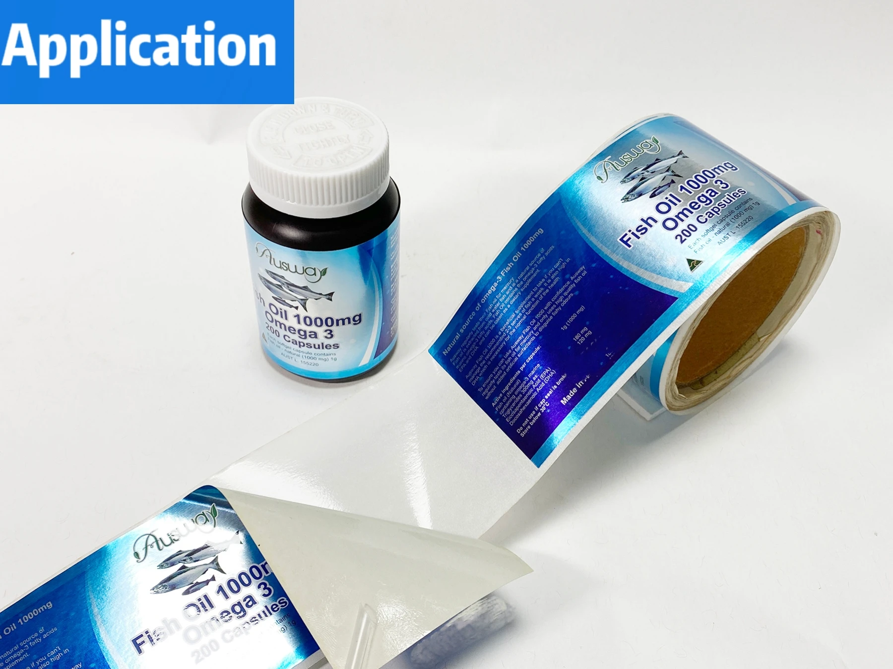 SZJOHNSON  film golden silver for uv label sticker printing self adhesive bopp film