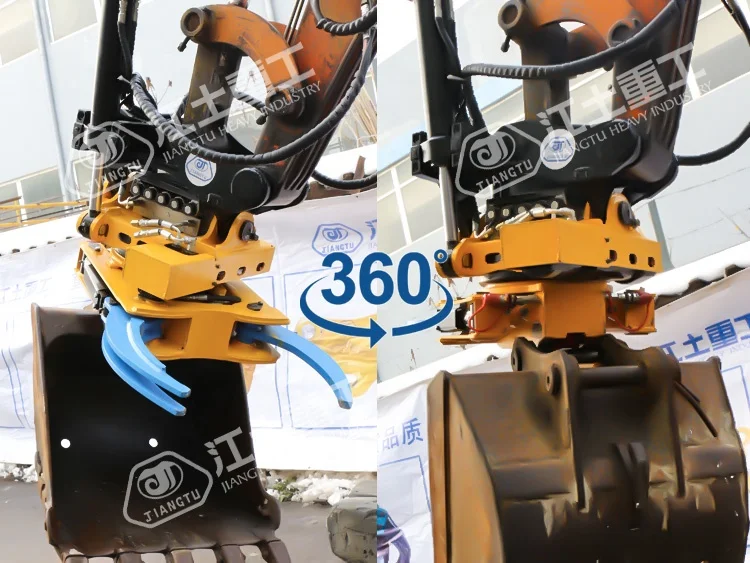 excavator tilting hydraulic automation tilt rotator