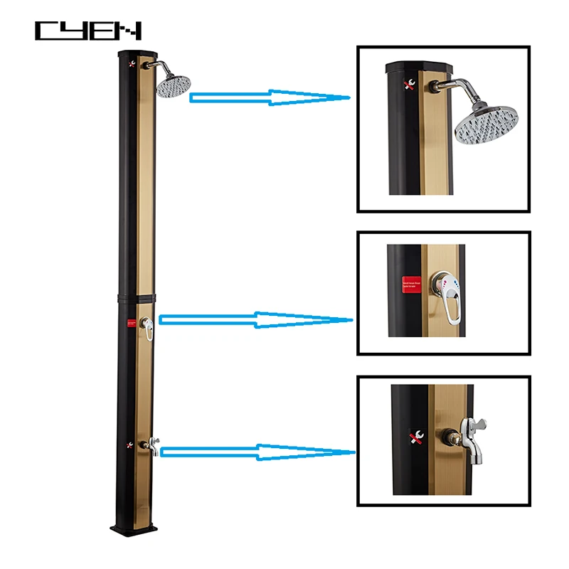 CYEN 2023 CE Certificate 40 l solar Garden shower Pool shower Outdoor Courtyard shower