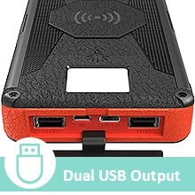 portable solar generator rugged case 16000mAh QI Wireless charger Solar power bank for hiking backpacker