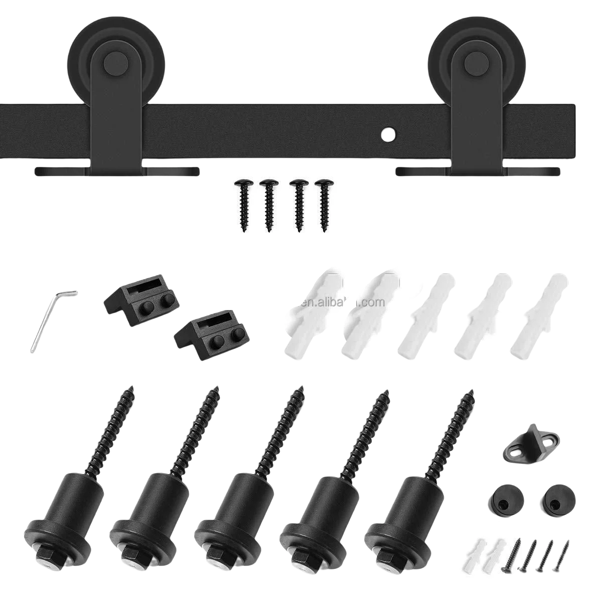 Double Door Splicing Piece Barn Door Track System Sliding Door Aluminum Hardware Kit