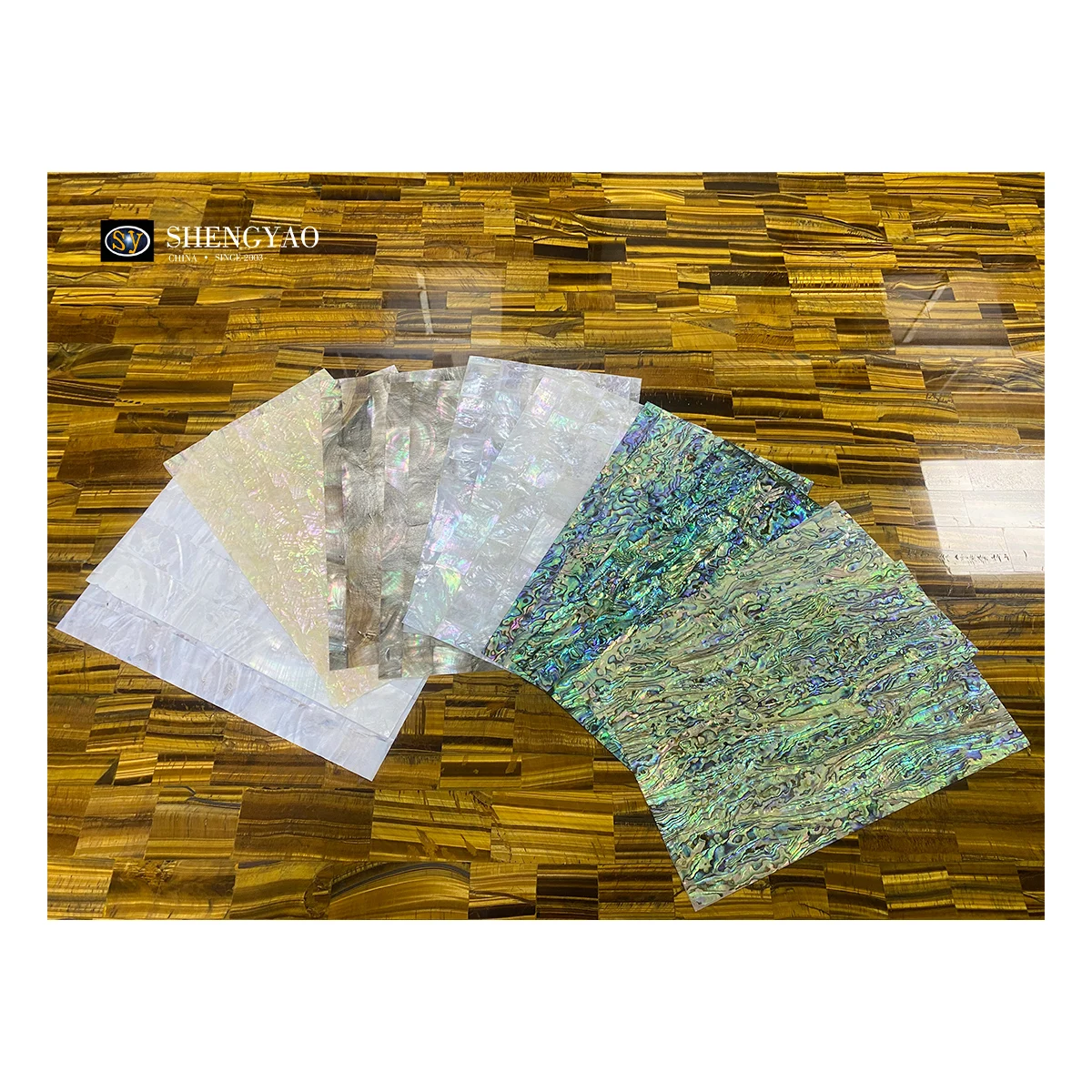 Natural Shell Furniture Decorative Strips Yellow Purple River Sea Abalone Shell Sheet