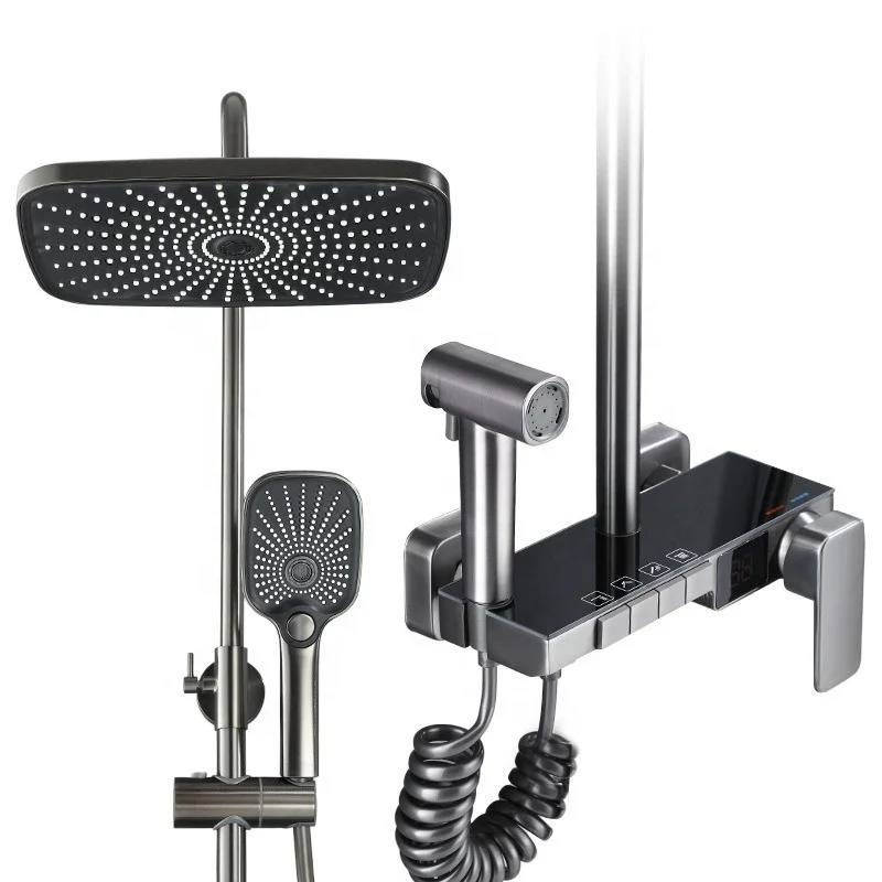 Guida 63100701 Bathroom Waterfall Smart Ceiling Thermostatic Luxury Automatic Multifunction Mixer Shower Set System Faucet Sets