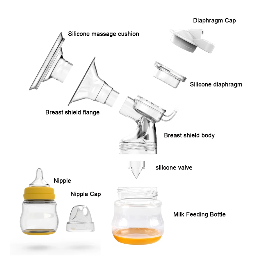 Doopser Double Electric Breast Pump Wholesale Milk Extractor Portable Breast Pump Food Grade Silicone Factory Price