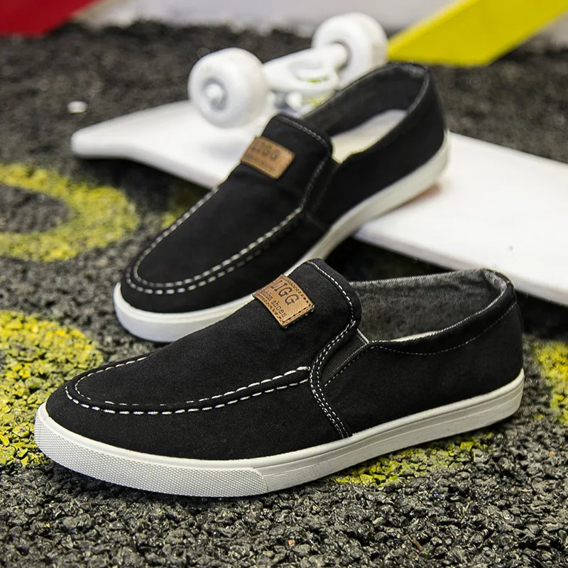 New Old Beijing Cloth Loafers Korean Slip On Shoes Men Casual Shoes