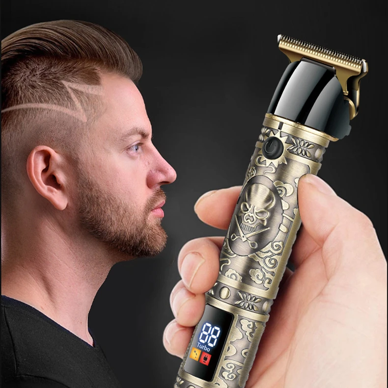 USB Rechargeable T9 Baldheaded Electric hair trimmer Cordless Shaver Trimmer 0mm Men Barber Hair Cutting Machine