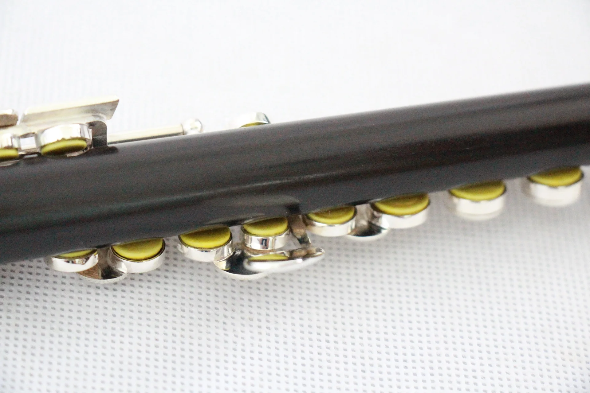 High grade factory price handmade woodwind instruments ebony body with silver plated piccolo