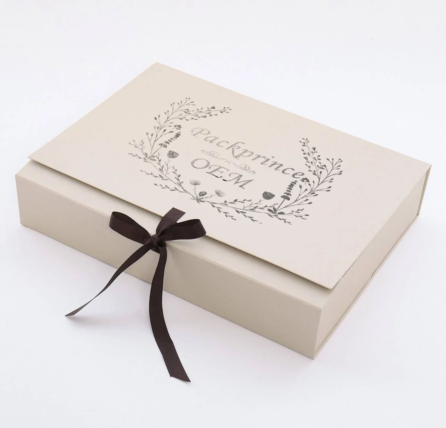 Black & White Gift Box Luxury Delicate Appearance Large White And Black A4 Mdf Magnetic Striped Gift Boxes For Candles Packiging