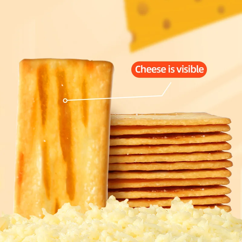 JIUR New Flavors grilled cheese cracker OEM nutritious snacks tasty crispy cookies for sale