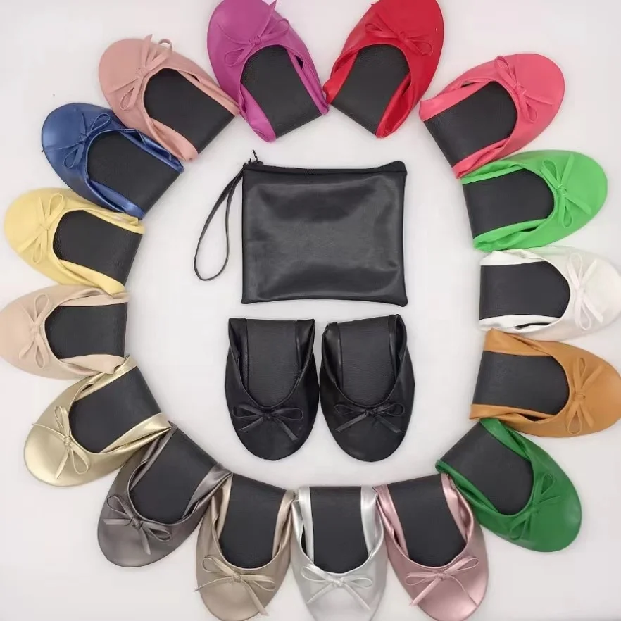 2023 colorful Wedding Flats for Guest & Rollable Dancing Ballet Slipper