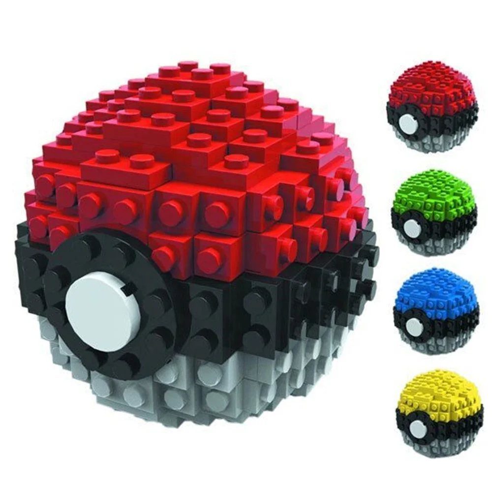 Zealed Wholesale Pokemoned Pikachu Building Block ABS Model Toy Set Educational Puzzle Stress Relief Blocks for Kids Anime Style