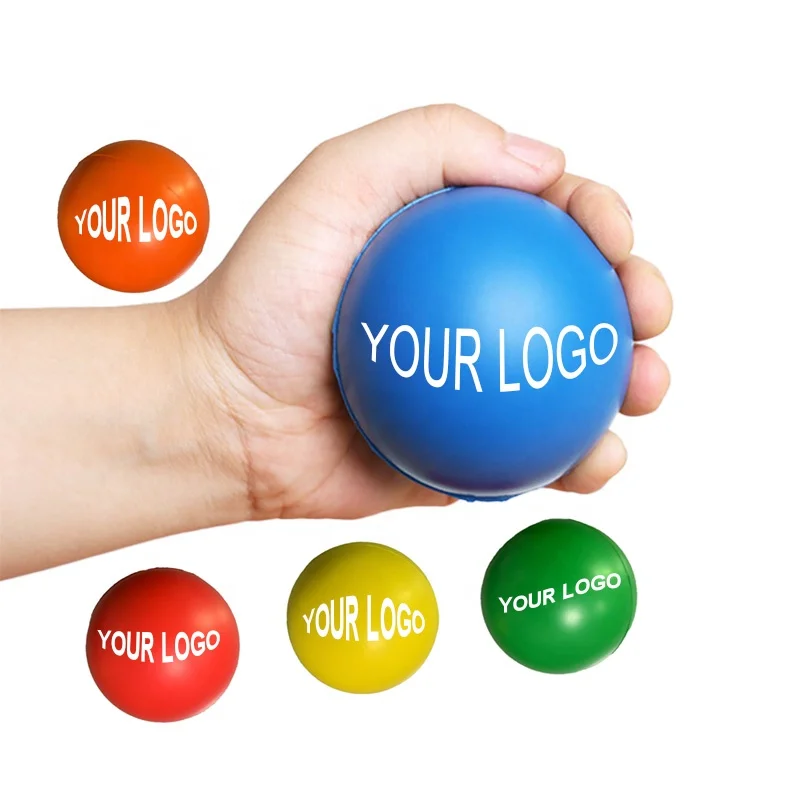 LC617 Customizable Logo Anti Stress Ball Printed Brand Funny Hand Toy Promotion Gift Ball Custom PU Foam Soft Smiley Stress Ball