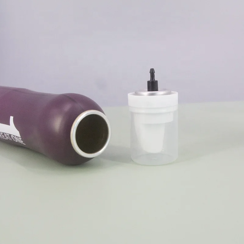 Wholesale empty aluminum aerosol spray bottles 150ml empty cans with lid custom containers