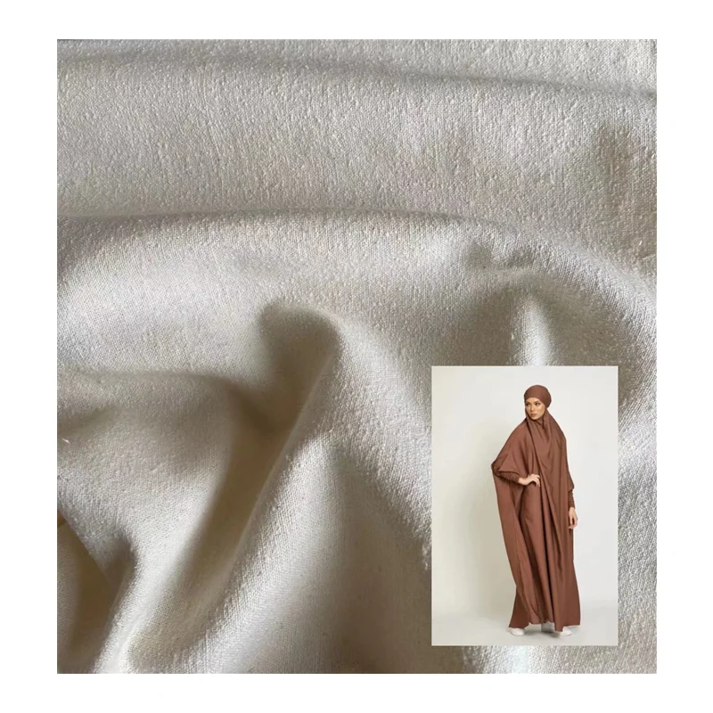 japan Korean Dubai Arab Hot Selling Pure Noil silk fabric For Abaya robe long gown balabia apparel clothes